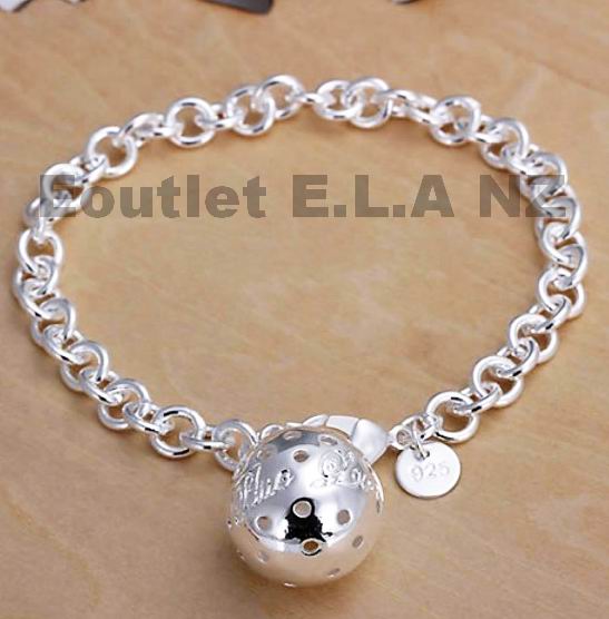 18mm TRUE LOVE BALL SILVER BRACELET-21cm
